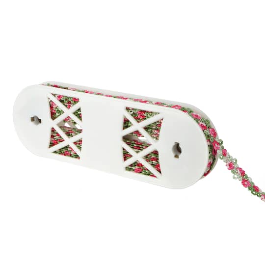 3/4" Pink Flower Crochet Embroidery Trim by Celebrate It®